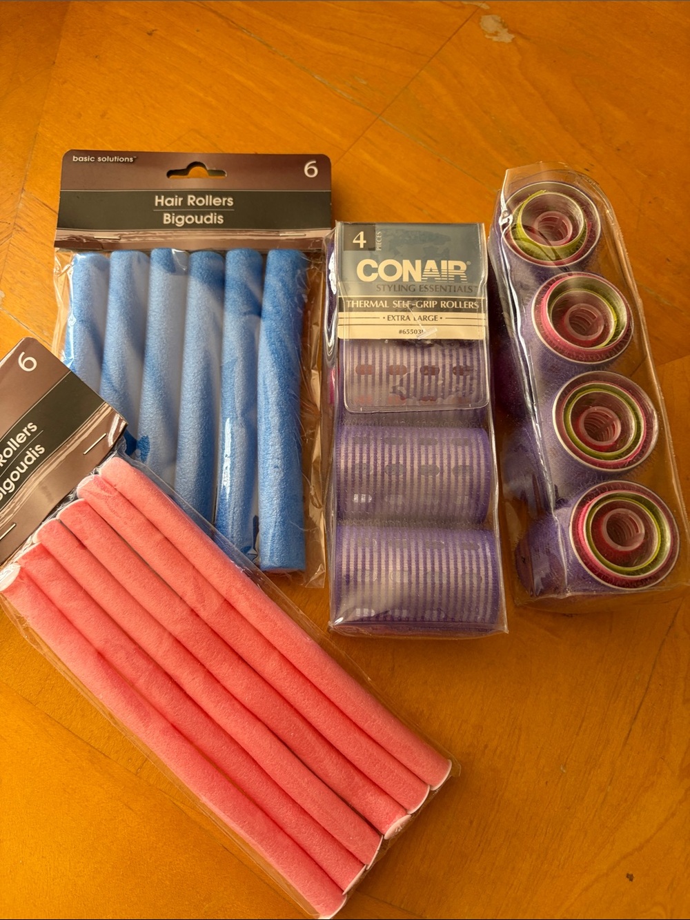 Purple Thermal Self-Grip Hair Rollers - Extra Large Curlers